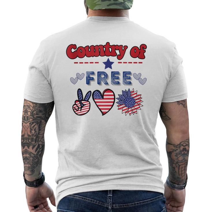Country Of Free Quotes This Country Of Ours  Mens Back Print T-shirt