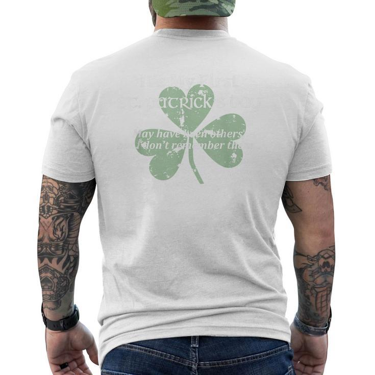 Craft Its My First St Patricks Day Funny Mens Back Print T-shirt