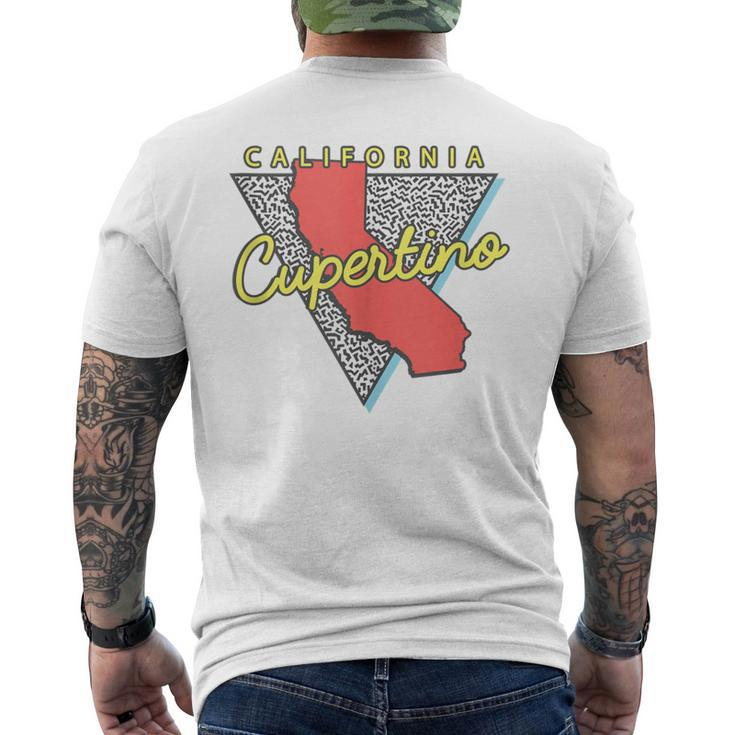 Cupertino California Retro Triangle Ca City Men's T-shirt Back Print