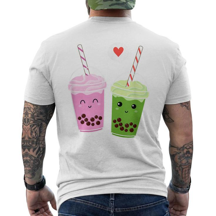 Cute Boba Tea For Japanese Tea Lover Kawaii Bubble Milk Tea  Mens Back Print T-shirt