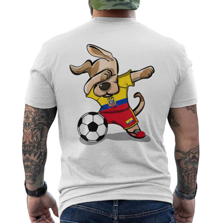 Dabbing Dog Ecuador Soccer Fans Jersey Ecuadorian Football Men's T-shirt Back Print