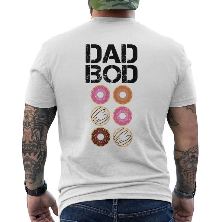 Dad Bod Donut Six Pack Daddy Gym Fathers Men's Back Print T-shirt