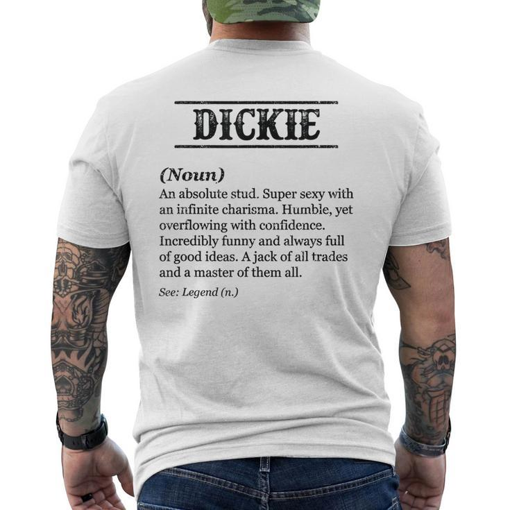 Dickie Name Definition Phrase Customized Mens Men's Back Print T-shirt