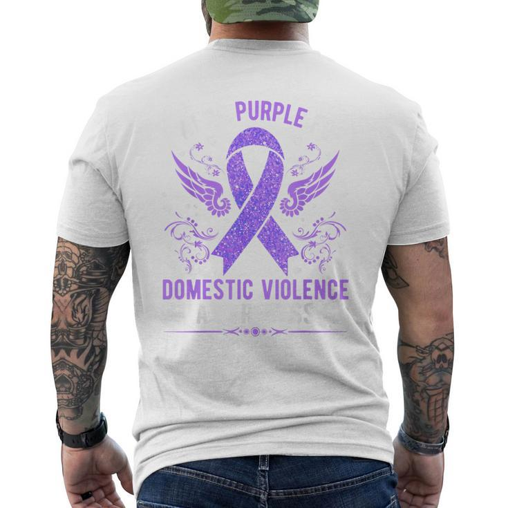 Domestic Violence Awareness Stronger Than Silence Men's T-shirt Back Print