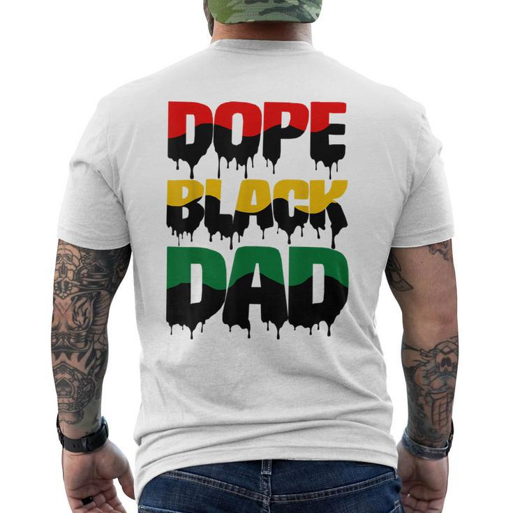 Dope Black Dad Father’S Day For African American Father Men's Back Print T-shirt