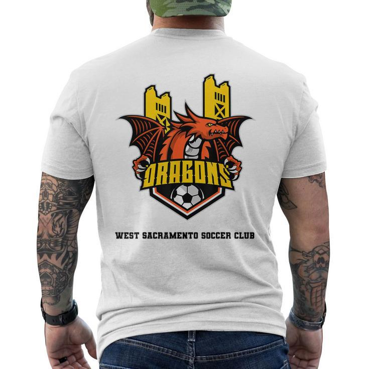 Dragons Soccer Orange Men's T-shirt Back Print