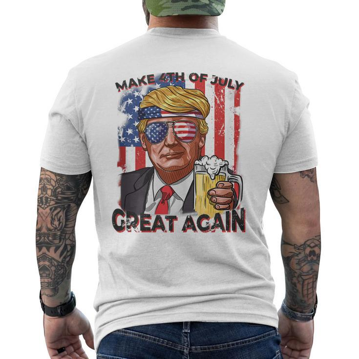 Drink Like Donald Trump 4Th Of July  Men Women Usa Flag  Mens Back Print T-shirt