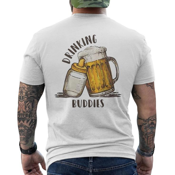 Drinking Buddies Dad And Baby Matching Fist Father Drinking Funny Designs Funny Gifts Mens Back Print T-shirt