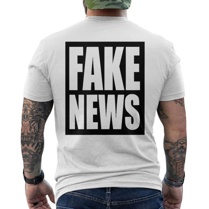 Fake News Reporter Correspondent Journalist Press Member Men's T-shirt Back Print