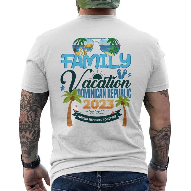 Family Vacation Dominican Republic 2023 Matching Vacation Mens Back Print T-shirt