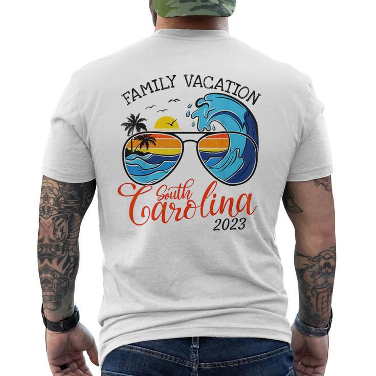 Family Vacay Squad  Family Vacation South Carolina 2023 Family Vacation Funny Designs Funny Gifts Mens Back Print T-shirt