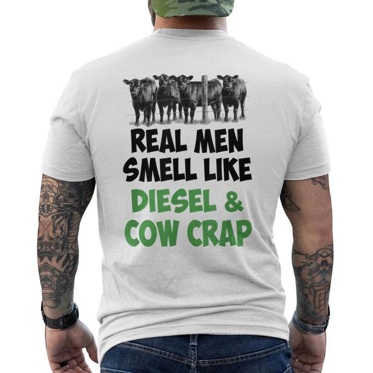Farmer Real Men Smell Like Diesel & Cow Crap Men's Back Print T-shirt