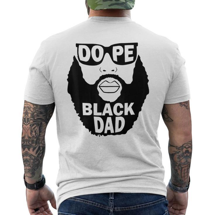 Father’S Day To Dope Black Dad Bearded Black Father Men's Back Print T-shirt