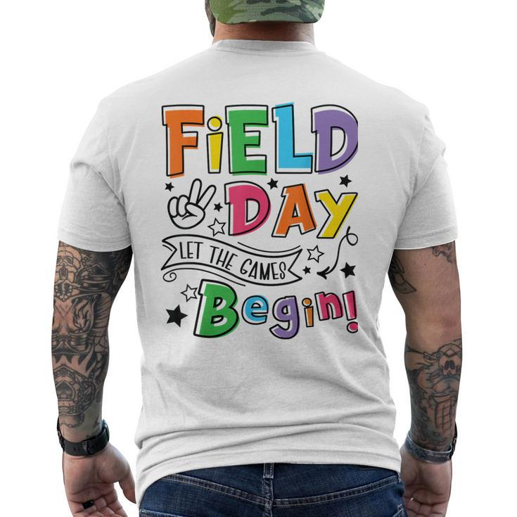 Field Day Let The Games Begin Last Day Of School Men's Back Print T-shirt