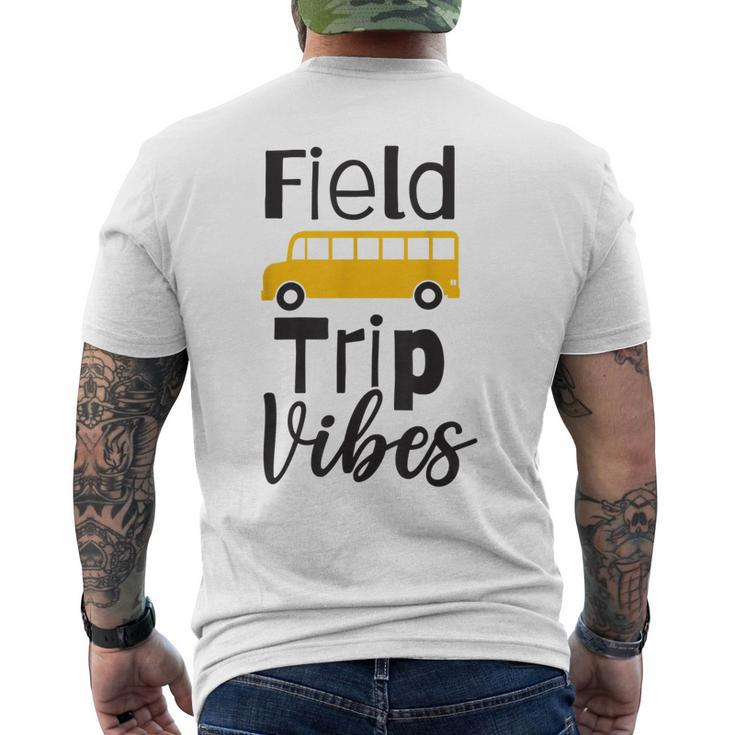 Field Trip Vibes School Bus Last Day Of School Trip Men's Back Print T-shirt