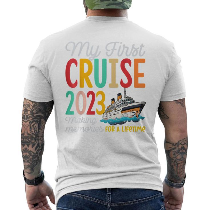 My First Cruise 2023 Vacation Ship Family Travel Squad Men's T-shirt Back Print