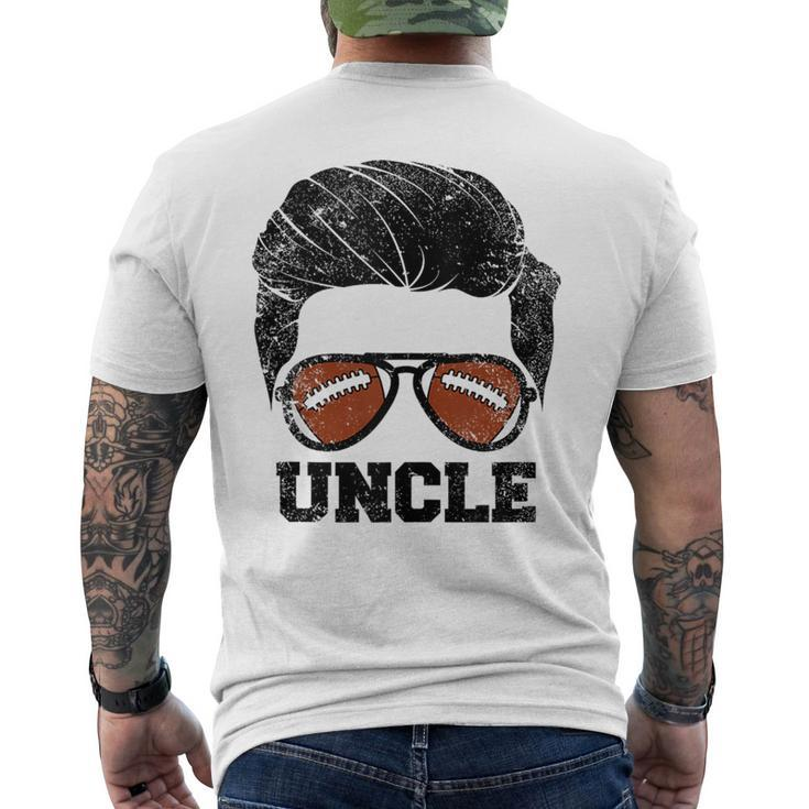 Football Uncle Funny Hair Glasses Football Uncle  Mens Back Print T-shirt