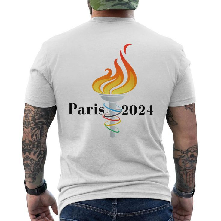 France Paris Games Summer 2024 Sports Medal Supporters Men's T-shirt Back Print
