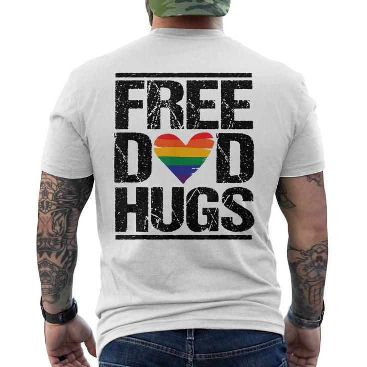 Free Dad Hugs Lgbtq Pride Stepfather Daddy Papa Men's Back Print T-shirt