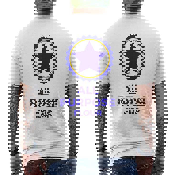 Funny All Purpose Flour Costume Baking Recipe Mens Back Print T-shirt