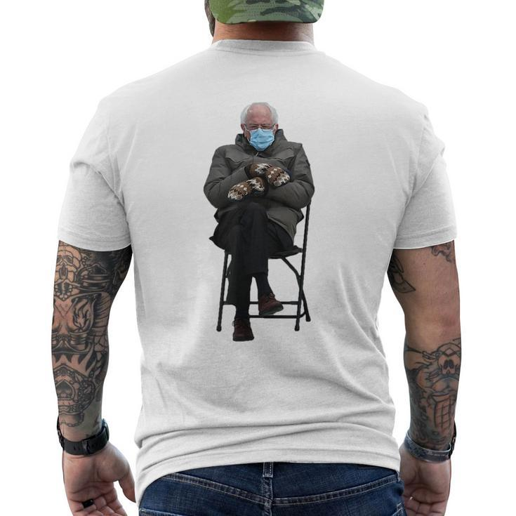Funny Bernie Sanders Meme Sitting Inauguration Day Meme Funny Gifts Mens Back Print T-shirt