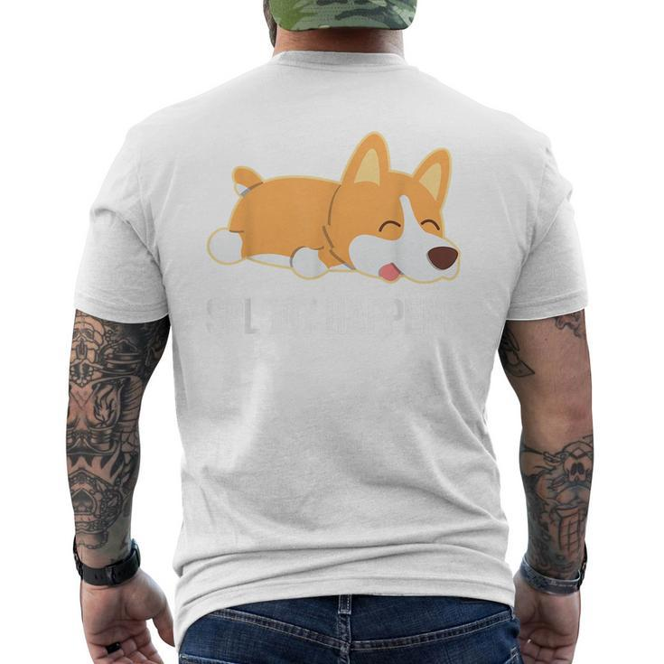 Funny Corgi Sploot Happens Gift  Lovers Mens Back Print T-shirt