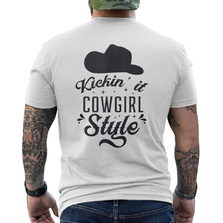 Funny Cowgirl Gift Cowboy Boots Western Line Dancing Ladies  Dancing Funny Gifts Mens Back Print T-shirt