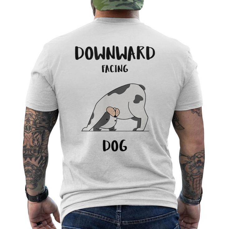 Downward Facing Dog Fitness Quote Yoga Pose Men's T-shirt Back Print