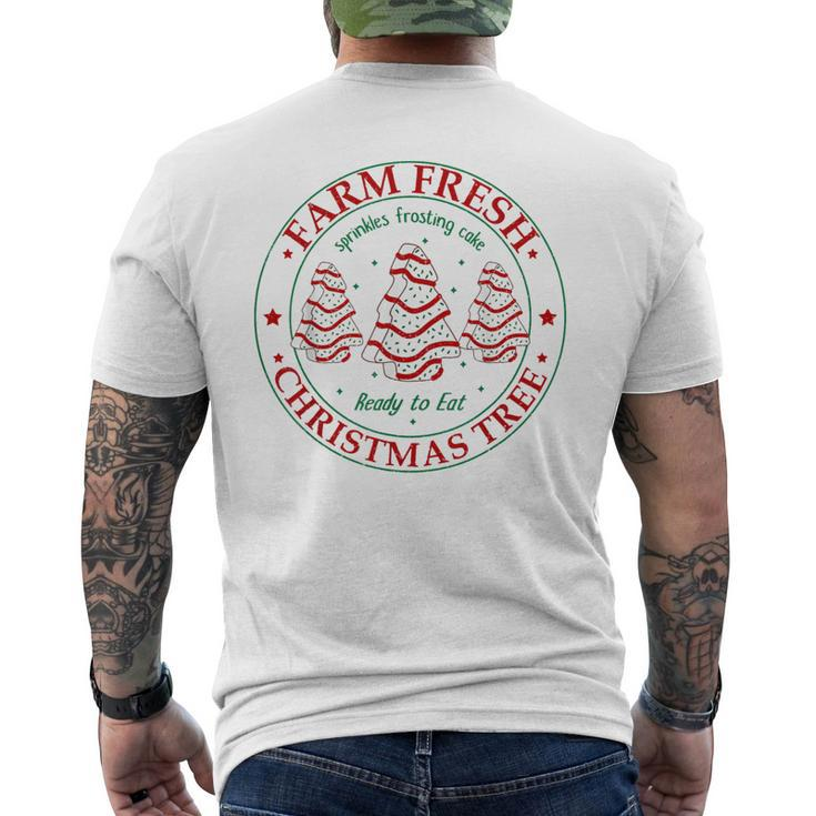 Farm Fresh Christmas Tree Cakes Family Xmas Pajamas Men's T-shirt Back Print