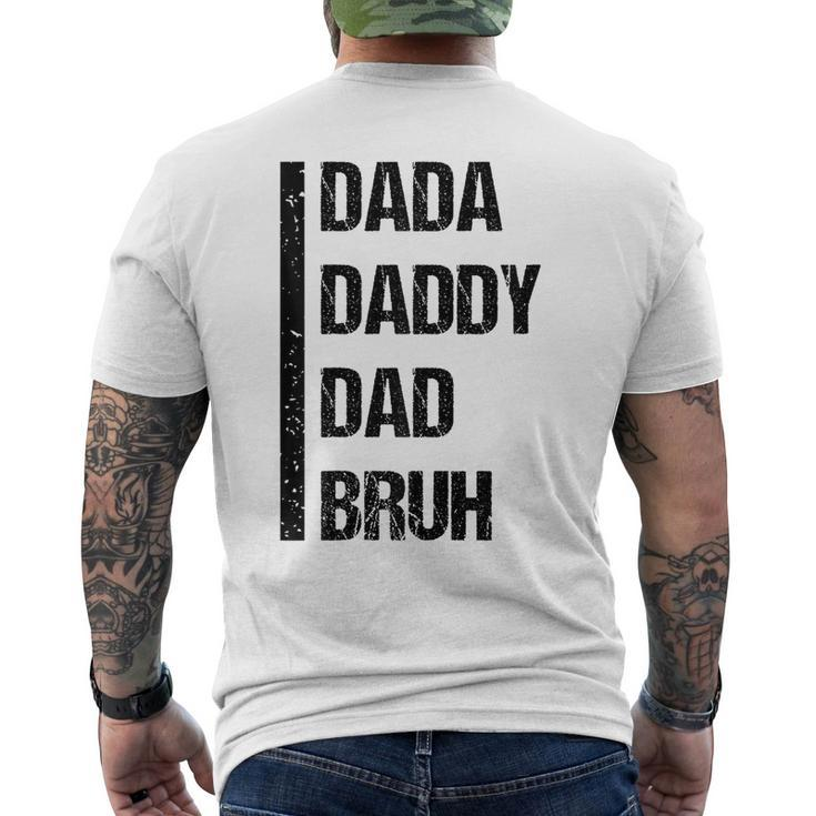 Funny Fathers Day Dada Daddy Dad Bruh 2023  Mens Back Print T-shirt