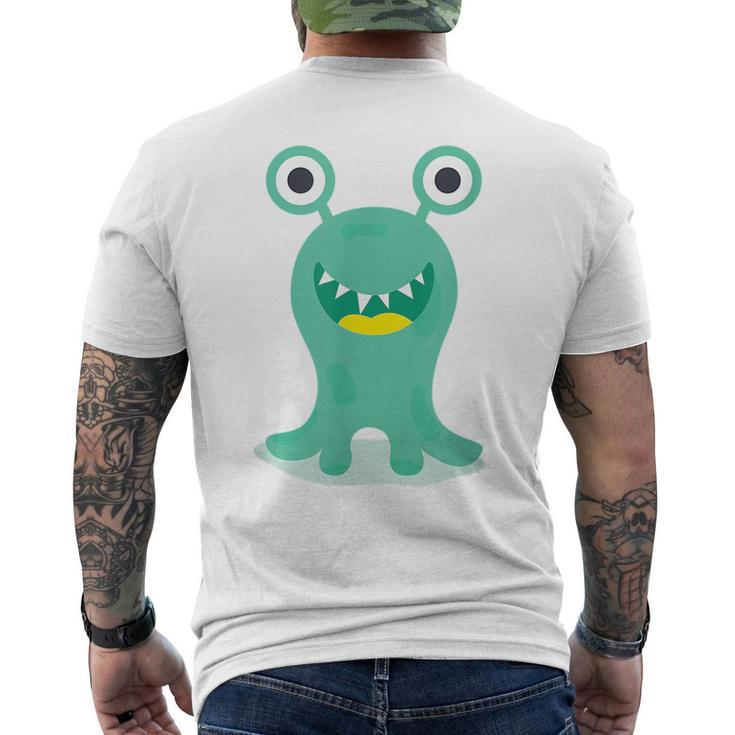 Funny  Green Scary Monster  Mens Back Print T-shirt
