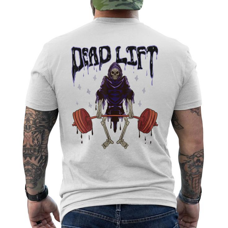 Gym Grim Reaper Deadlift Workout Occult Reaper Men's T-shirt Back Print