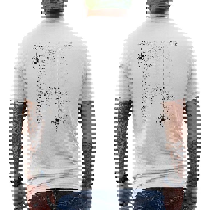 Funny Halloween Costume Adult Boys Vintage Spider Skeleton Halloween Funny Gifts Mens Back Print T-shirt