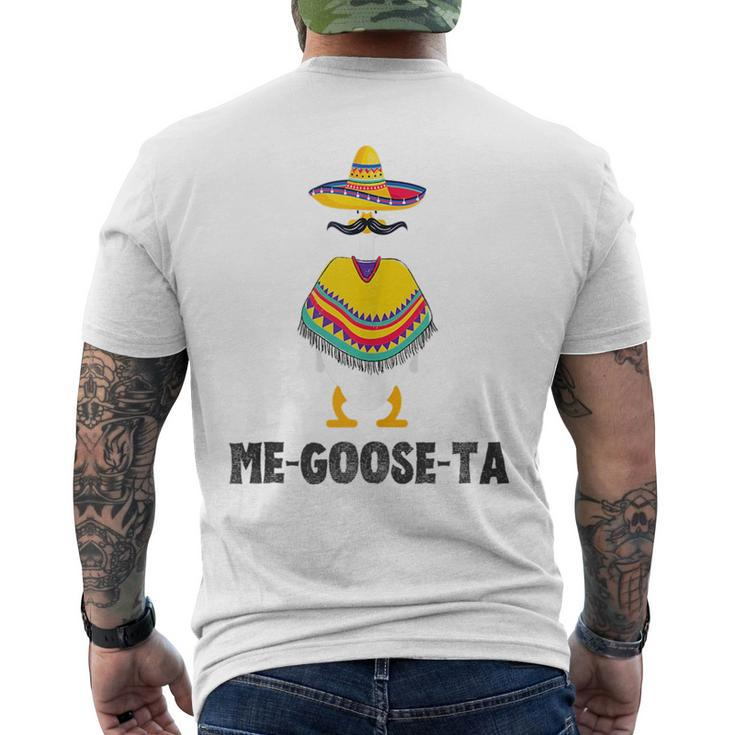 Funny Mexican  Me-Goose-Ta Me-Gusta Pun  Mens Back Print T-shirt