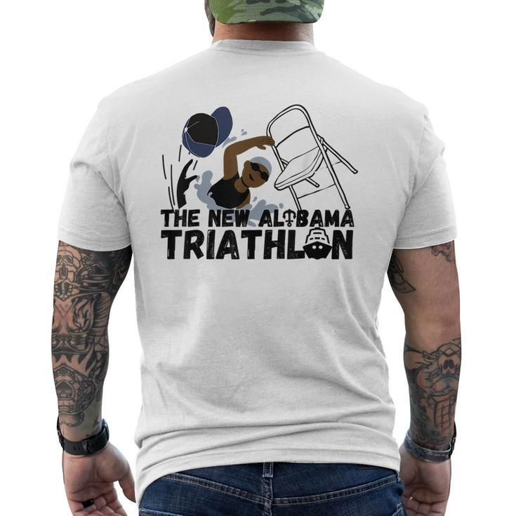 New Triathlon Alabama Riverboat Swimmer Hat Chair Meme Men's T-shirt Back Print