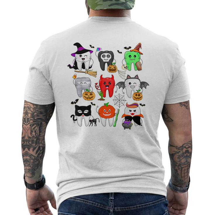 Funny Th Halloween Dental Assistant Spooky Dentist  Mens Back Print T-shirt