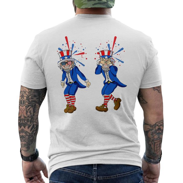 Funny Uncle Sam Griddy Dance 4Th Of July Independence Day  Mens Back Print T-shirt