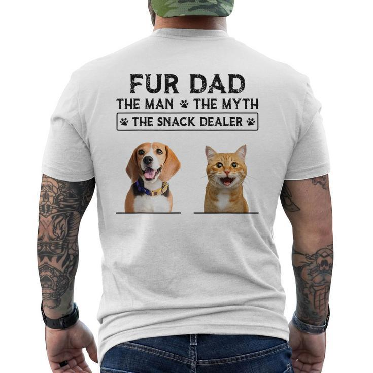 Fur Dad The Man The Myth The Snack Dealer  Mens Back Print T-shirt