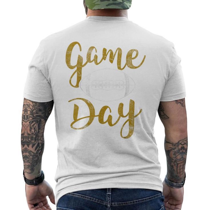 Game Day Football Cute Football Top Men's T-shirt Back Print