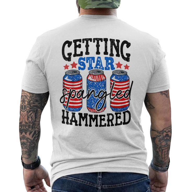 Getting Star Spangled Hammered Funny 4Th Of July Patriotic Mens Back Print T-shirt