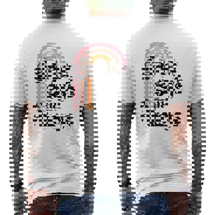 Girls Gays And Theys - Lesbian Pride - Lgbtq Pride  Mens Back Print T-shirt