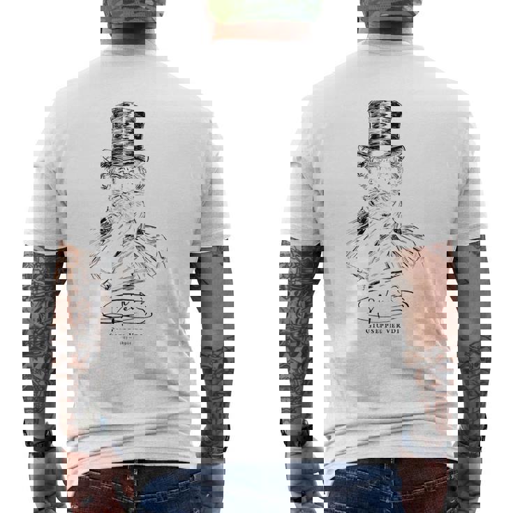 Giuseppe Verdi-Italian-Classical Music-Opera Mens Back Print T-shirt