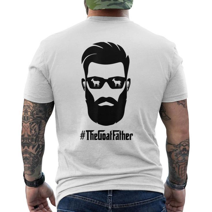 The Goat Father The Goatfather With Beard & Glasses Men's Back Print T-shirt