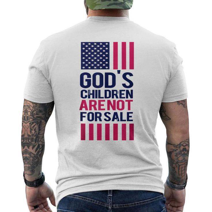 Gods Children Are Not For Sale Funny Saying Gods Children  Mens Back Print T-shirt