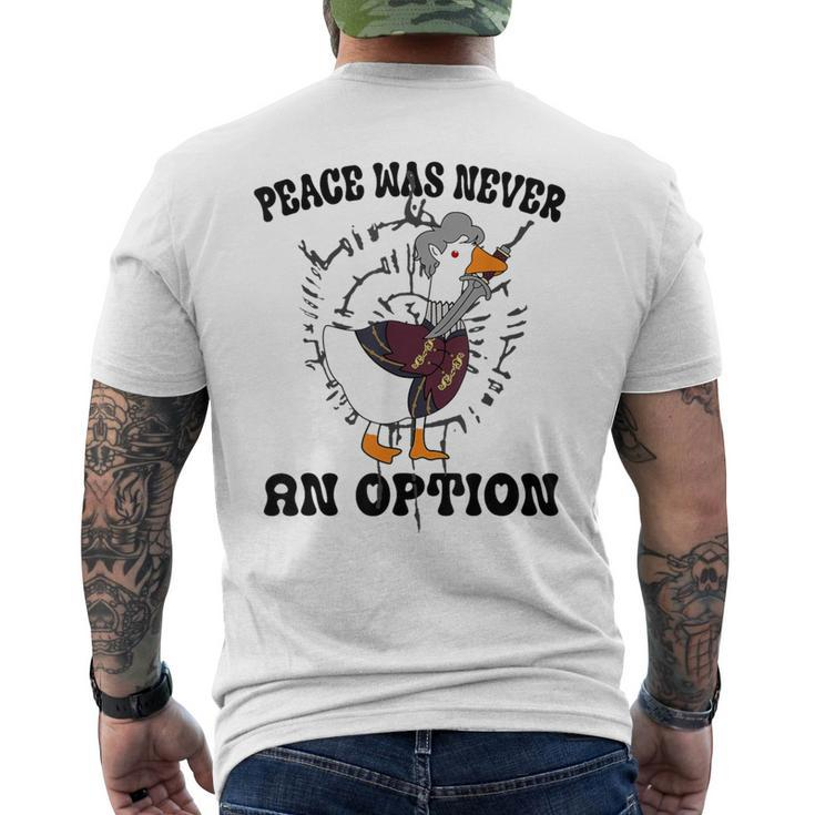 Goose Astarion Peace Was An Never Option Men's T-shirt Back Print