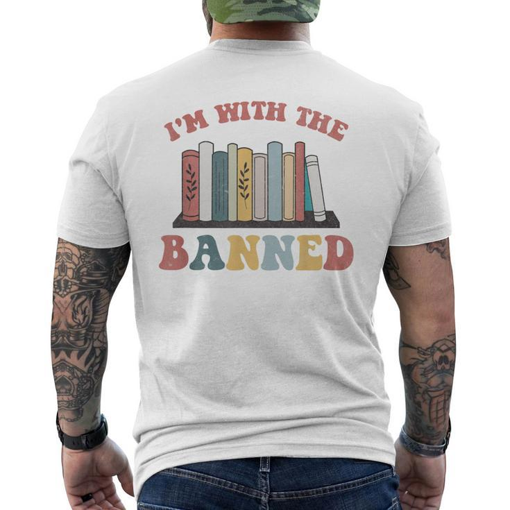 Groovy Im With The Banned Books I Read Banned Books Lovers Men's Back Print T-shirt