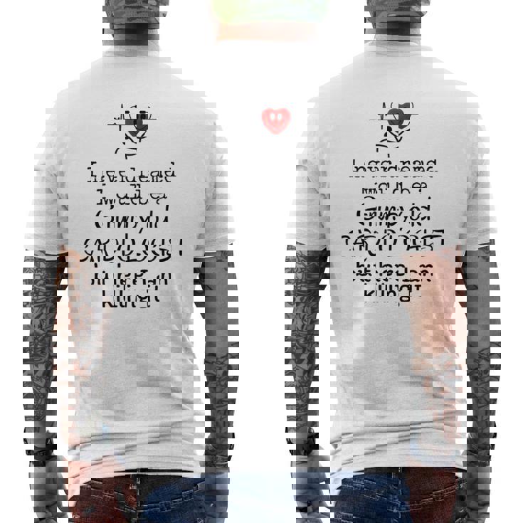 Grumpy Old Cardiologist Cardiology Doctor Of Medicine Men's Back Print T-shirt