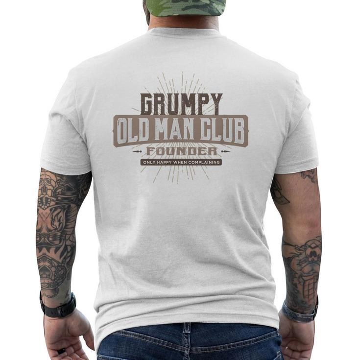 Grumpy Old Man Club Complaining Quote Humor Men's Back Print T-shirt
