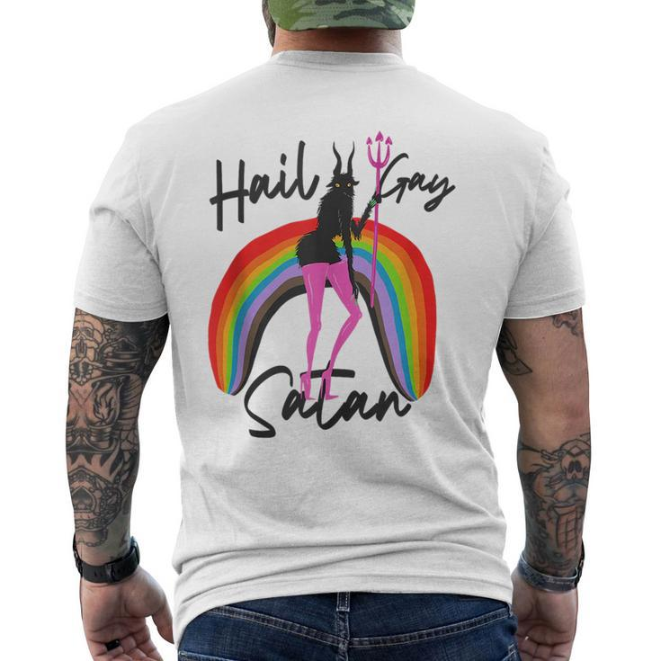 Hail Gay Satan Lgbt Gay Pride Month Transgender Lesbian  Mens Back Print T-shirt