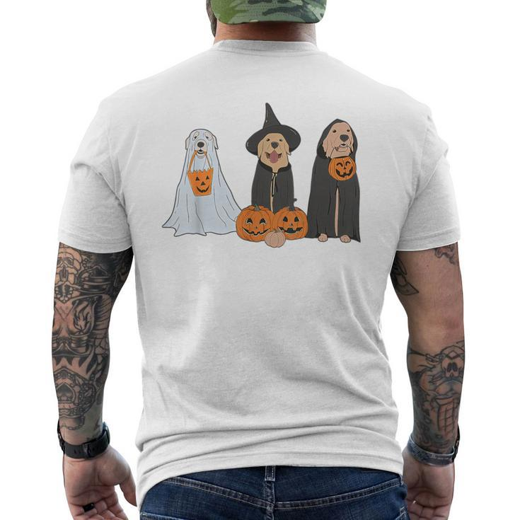 Halloween Labrador Golden Retriever Men's T-shirt Back Print